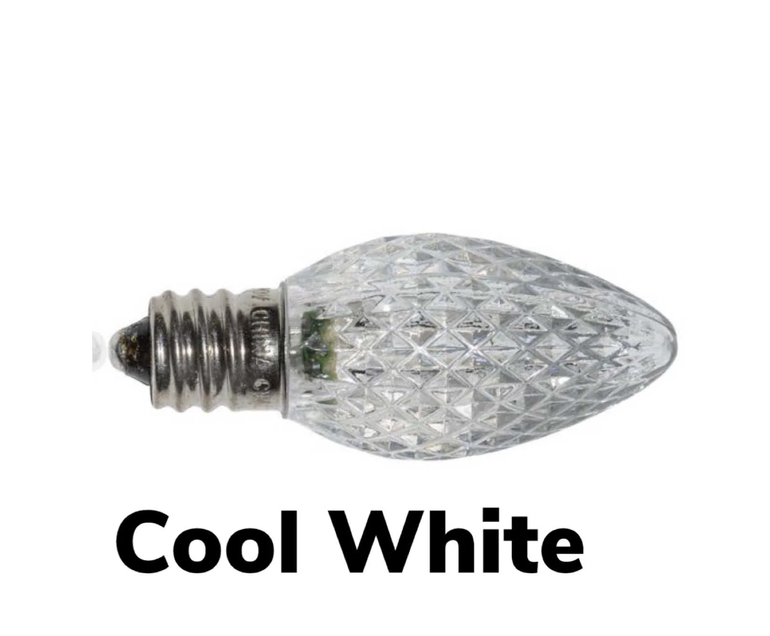 Cool White Christmas light bulb