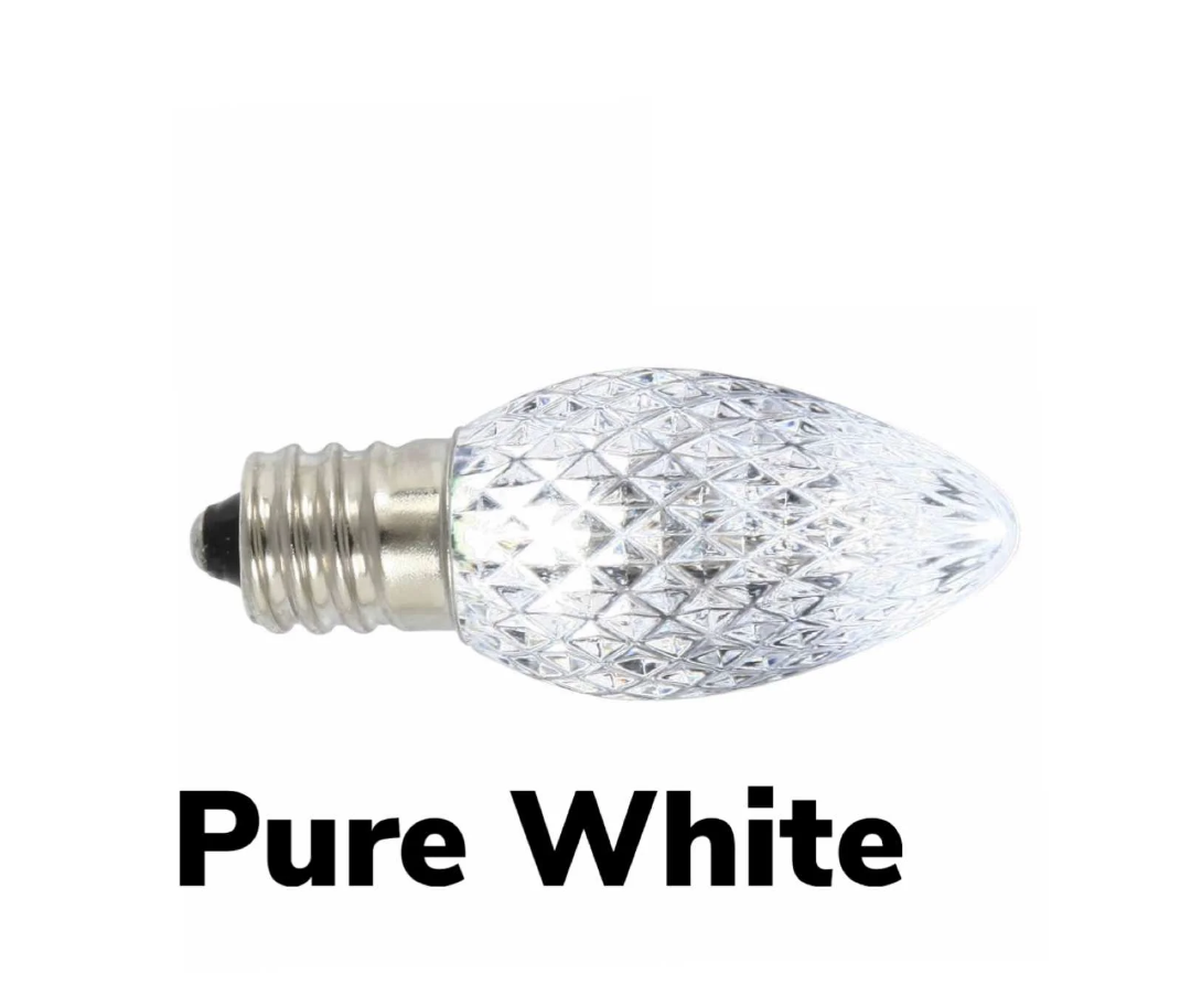 Pure White Christmas light bulb