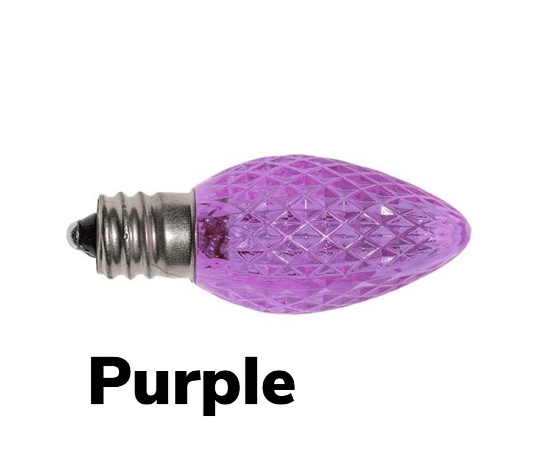 Purple Christmas light bulb