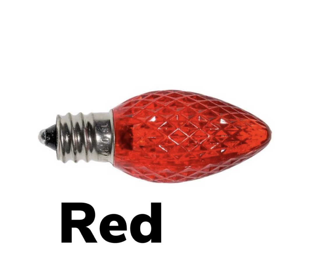 Red Christmas light bulb