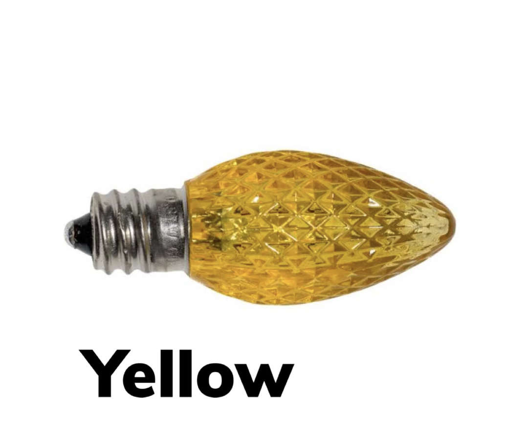 Yellow Christmas light bulb